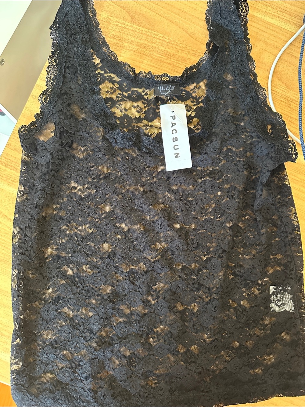 Brandy Melville mesh lace tank